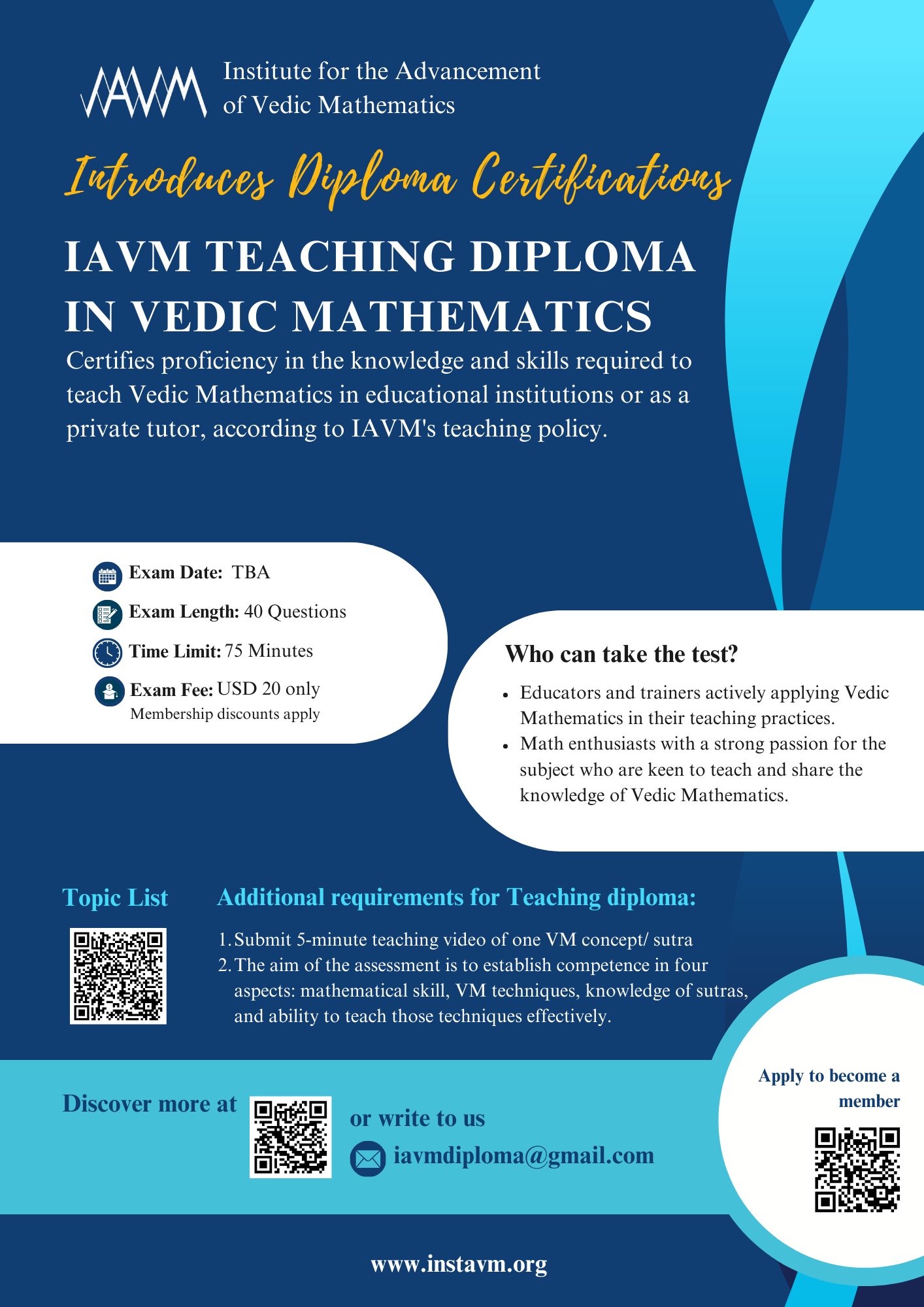 Teaching Diploma Certification